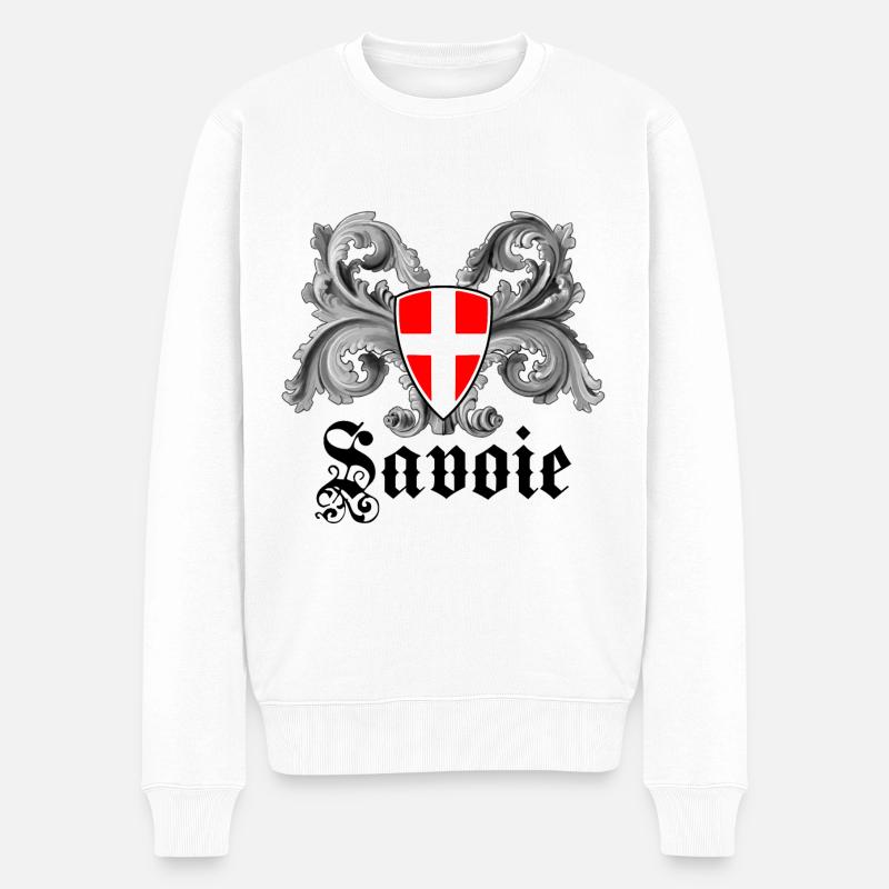 Savoyen - Männer Premium Bio Pullover - Weiß