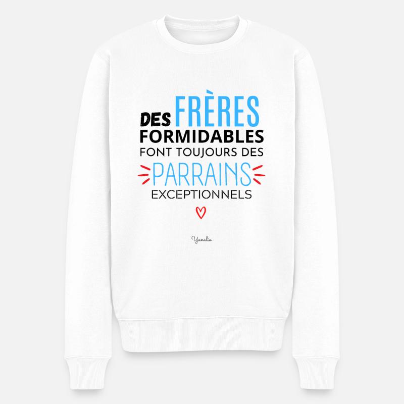 Futur parrain futur frère parrain demande parrain - Pull Premium bio Homme - blanc