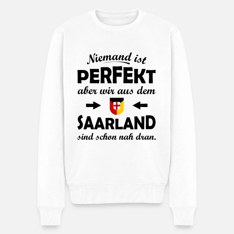 Der Saarländer - Männer Premium Bio Pullover - Weiß