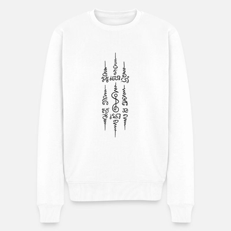 Khmer-Symbol - Männer Premium Bio Pullover - Weiß