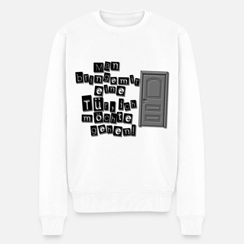 Man bringe mir - Männer Premium Bio Pullover - Weiß