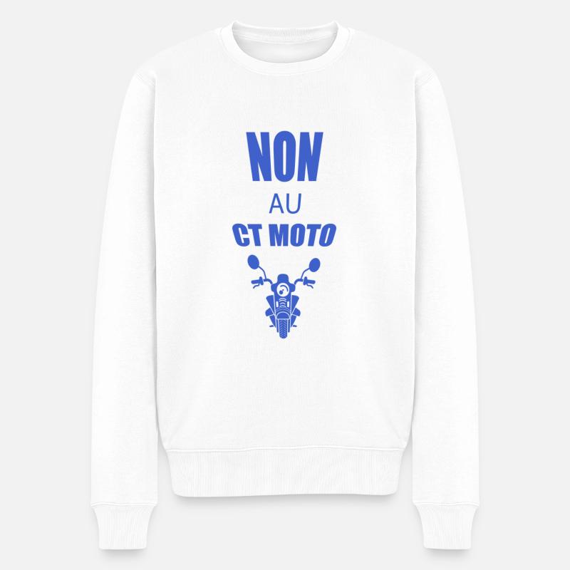 Non au CT moto - Pull Premium bio Homme - blanc