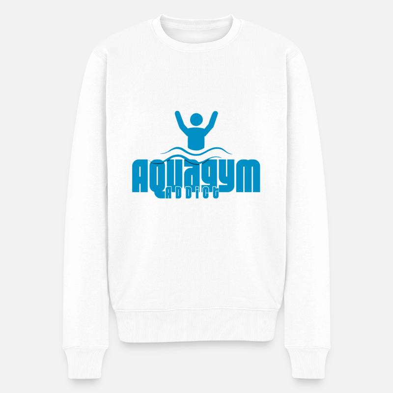 Aquagym addict - Pull Premium bio Homme - blanc