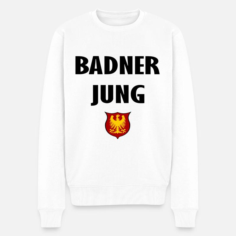 Badner Junge - Männer Premium Bio Pullover - Weiß