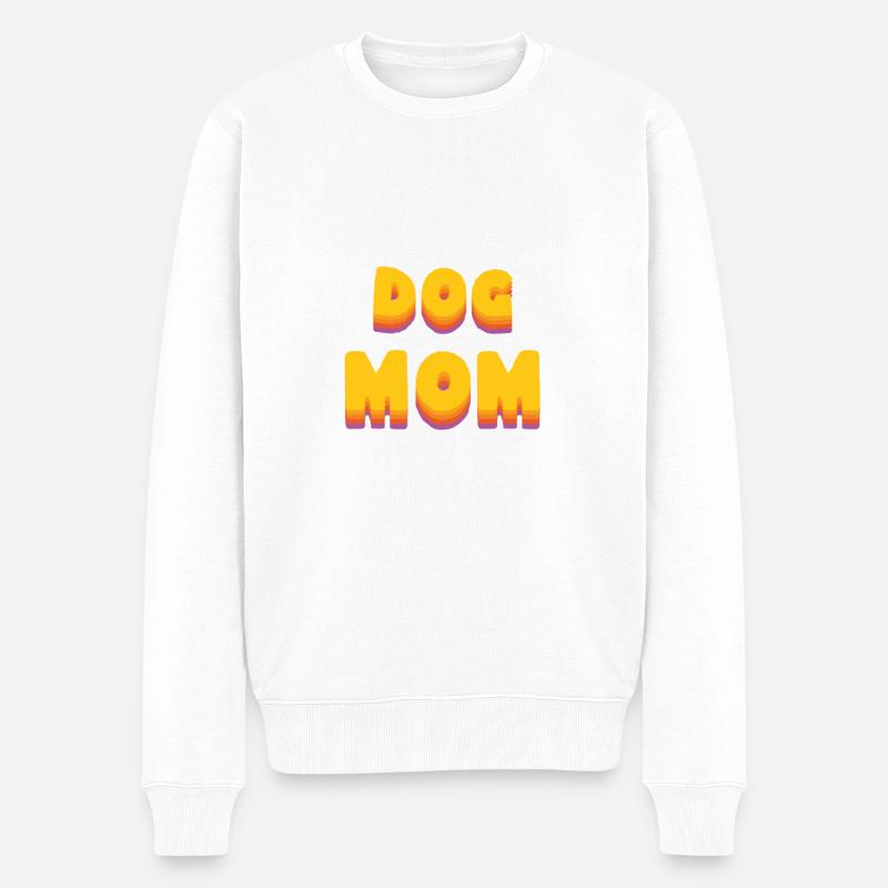 DogMom - Männer Premium Bio Pullover - Weiß