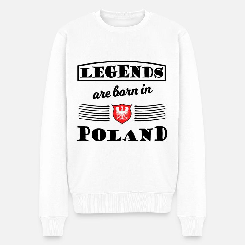 Die polnische Legende - Männer Premium Bio Pullover - Weiß