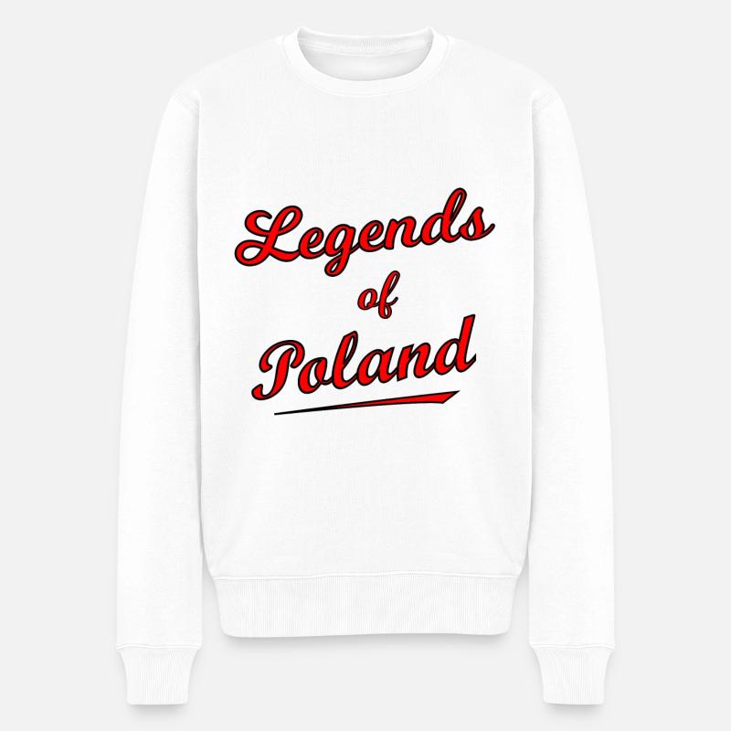Die polnischen Legenden - Männer Premium Bio Pullover - Weiß