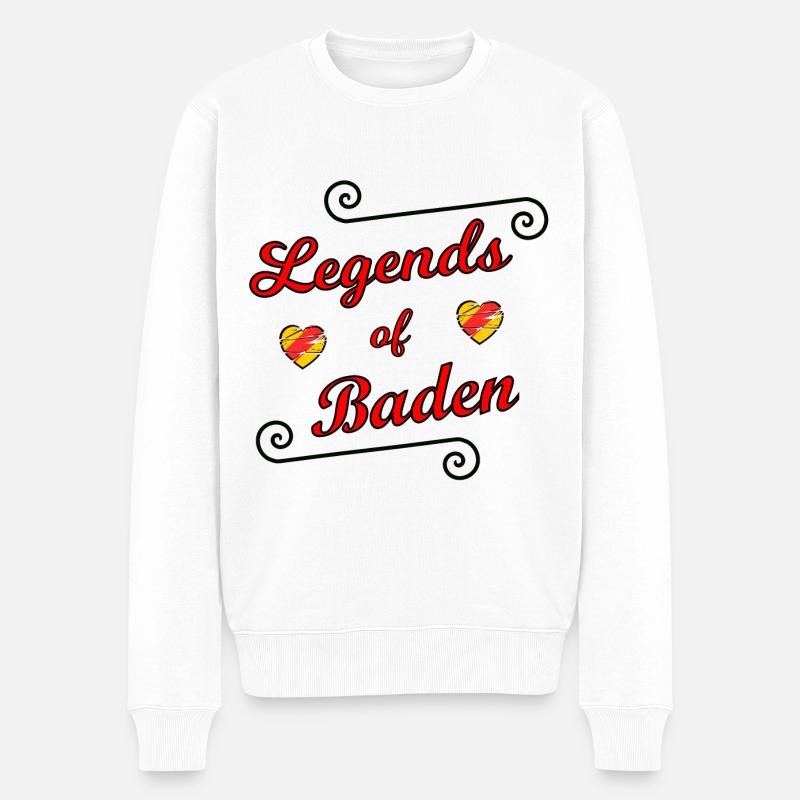 Die Badnerland Legenden - Männer Premium Bio Pullover - Weiß