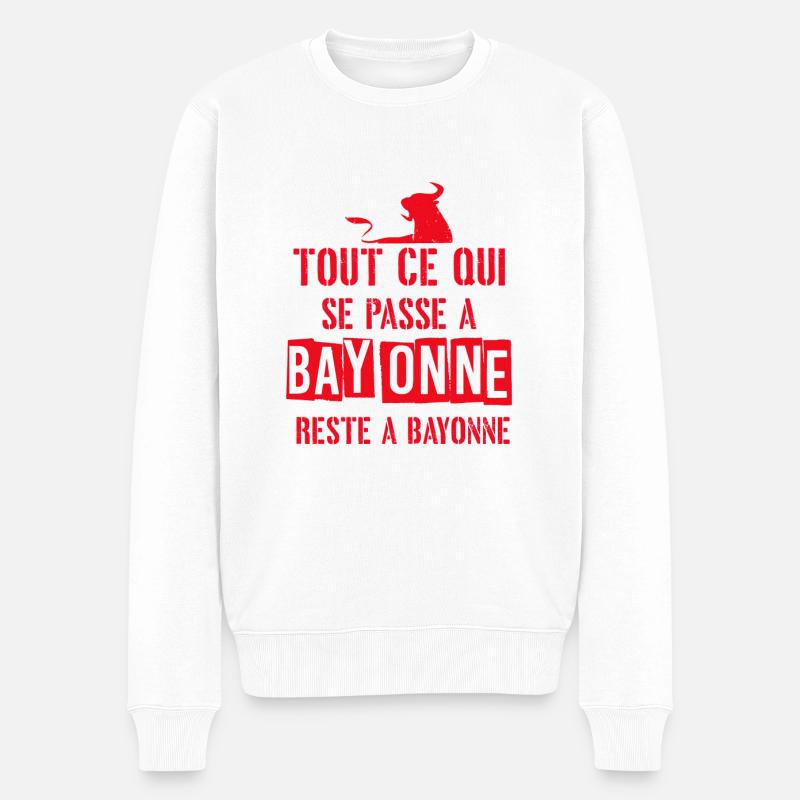 Feria de Bayonne - Pull Premium bio Homme - blanc