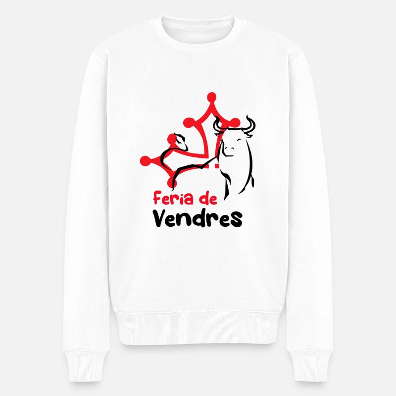 Feria de Vendres - Männer Premium Bio Pullover - Weiß