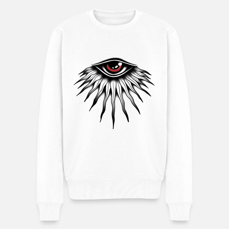Oeil old-school traditionnel - Pull Premium bio Homme - blanc