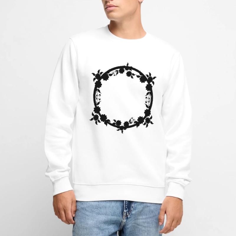Ornaments Circular frame Basic text Men's Premium Organic Jumper