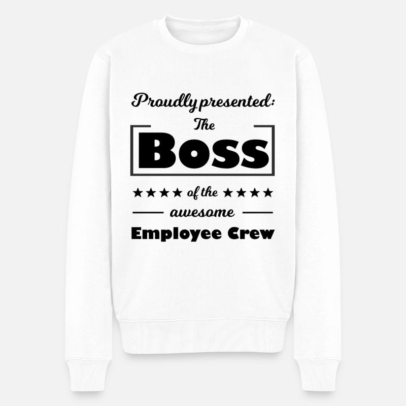 Der beste Chef - Männer Premium Bio Pullover - Weiß