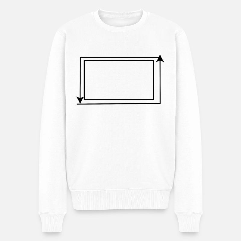 Flèches Forme rectangulaire Arrière-plan - Pull Premium bio Homme - blanc