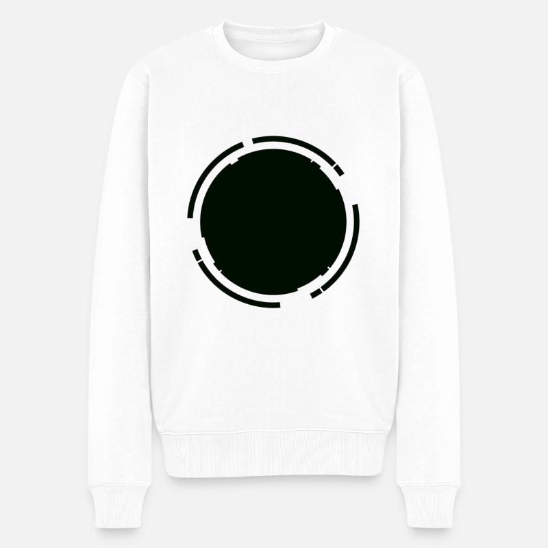 Schwarzer Hintergrund - Männer Premium Bio Pullover - Weiß