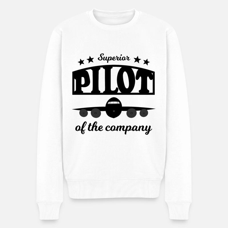 Les pilotes - Pull Premium bio Homme - blanc