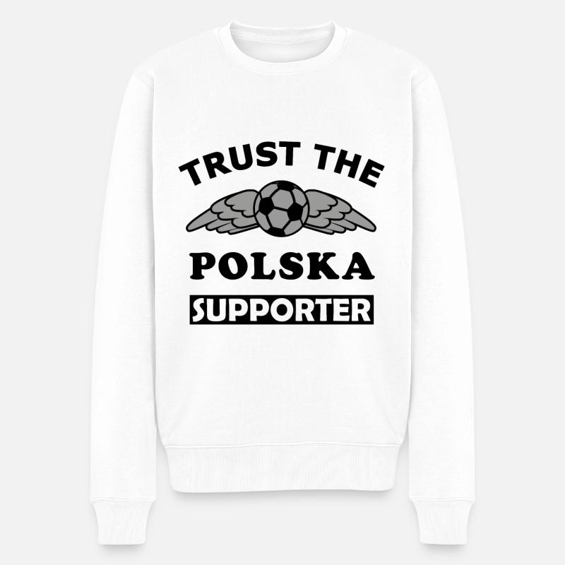 Fans de Pologne - Pull Premium bio Homme - blanc
