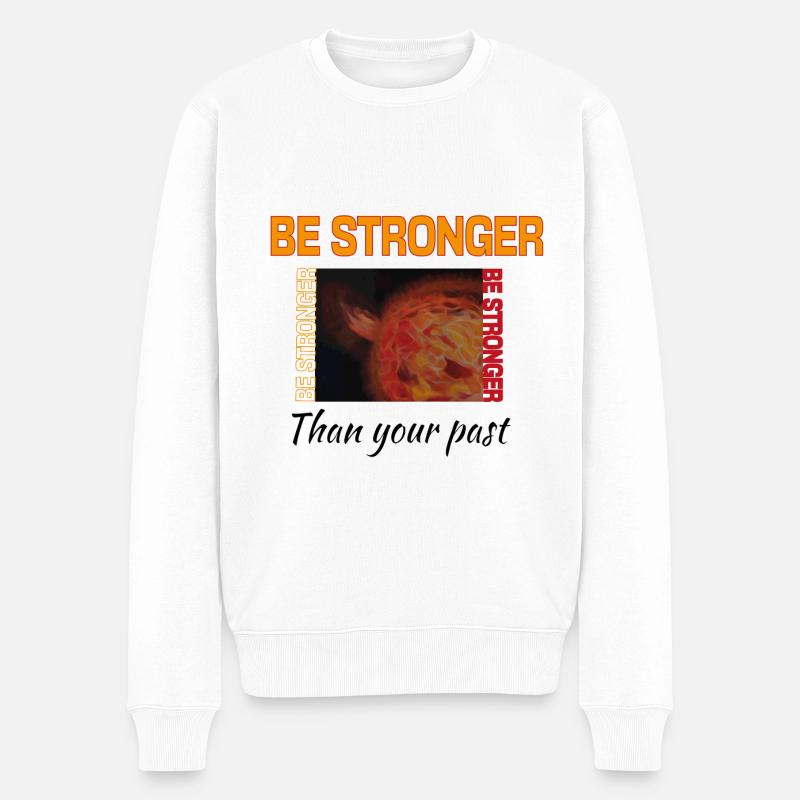 Sonnensturm-Zentralstar - Männer Premium Bio Pullover - Weiß
