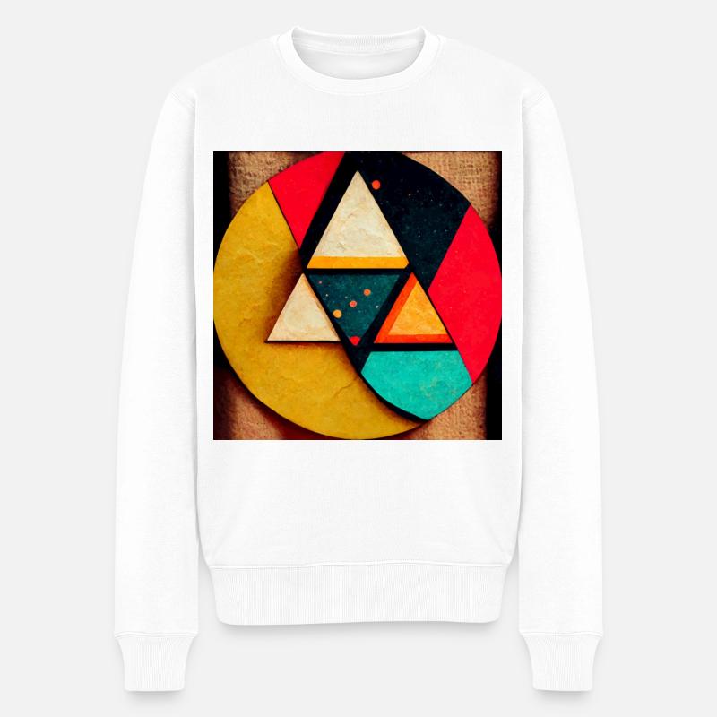 Comic Pop Art - Männer Premium Bio Pullover - Weiß