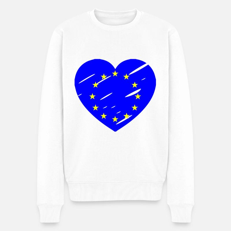 Cœur de l’Europe - Pull Premium bio Homme - blanc