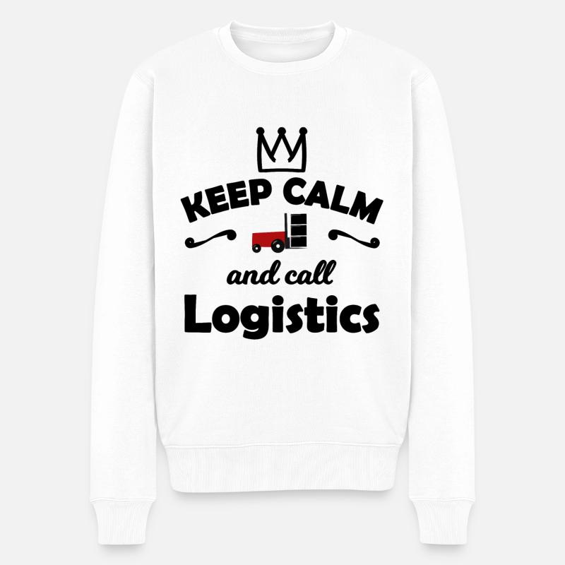 Logistik Team - Männer Premium Bio Pullover - Weiß