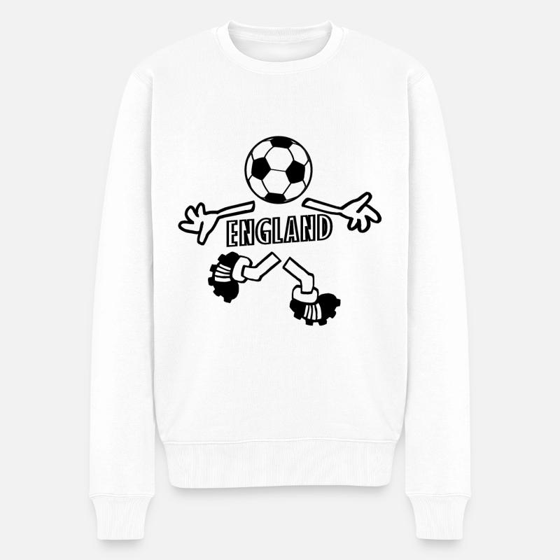 Der England Spieler - Männer Premium Bio Pullover - Weiß