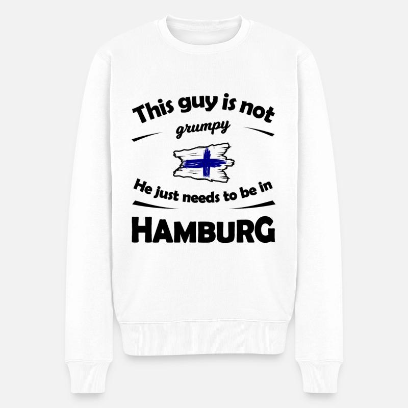 Fabriqué à Hambourg - Pull Premium bio Homme - blanc