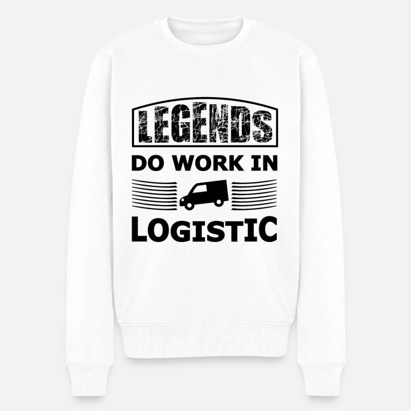 Legenden der Logistik - Männer Premium Bio Pullover - Weiß