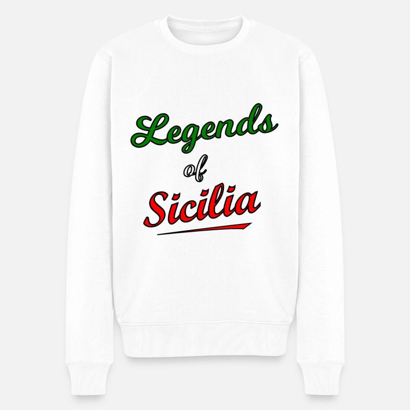 Légendes de Sicile - Pull Premium bio Homme - blanc