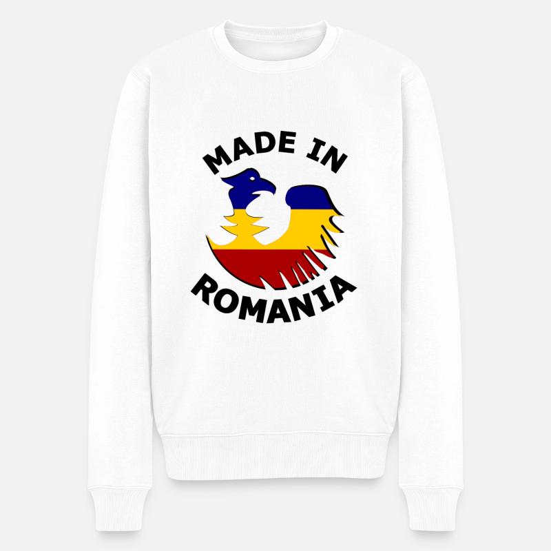 Hergestellt in Rumänien - Männer Premium Bio Pullover - Weiß