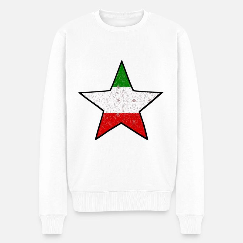 Étoile de l’Italie - Pull Premium bio Homme - blanc