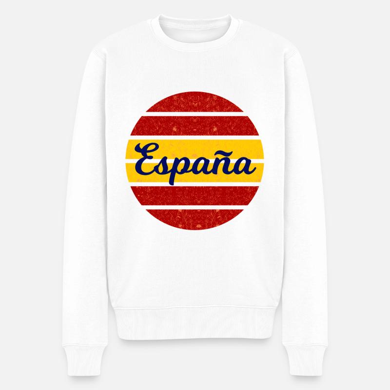 Die spanischen Fans - Männer Premium Bio Pullover - Weiß