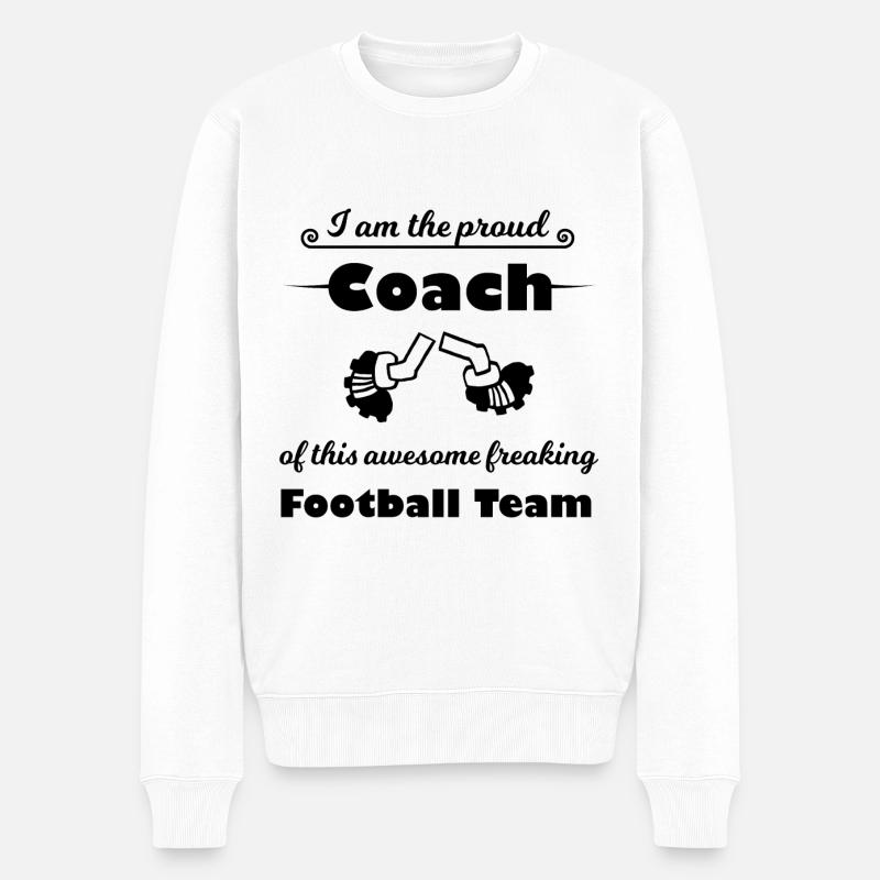 Der beste Trainer - Männer Premium Bio Pullover - Weiß