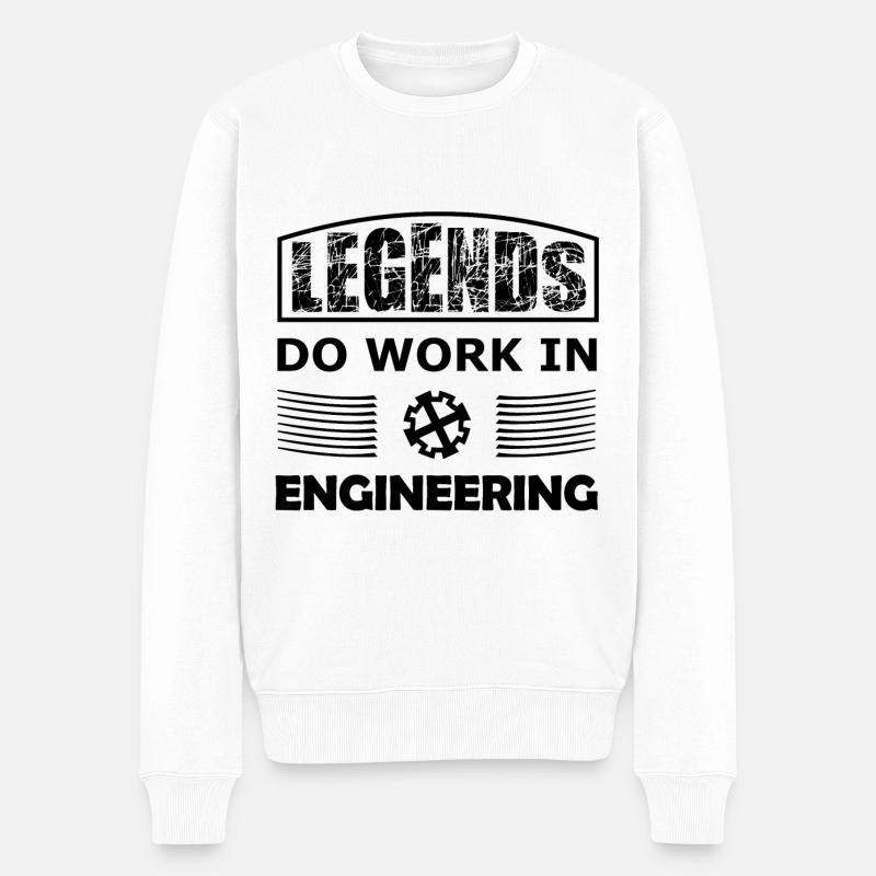 Die Engineering Profis - Männer Premium Bio Pullover - Weiß