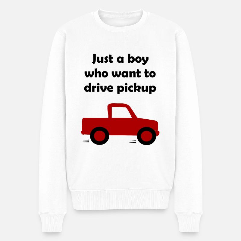 Chauffeur de camionnette - Pull Premium bio Homme - blanc