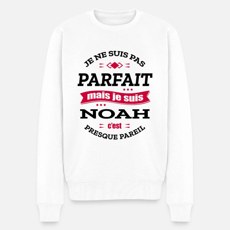 NOAH PARFAIT - PRENOM NOAH - Pull Premium bio Homme - blanc