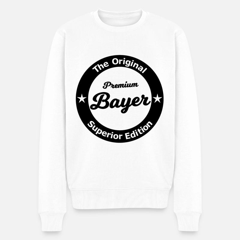 Der coole Bayer - Männer Premium Bio Pullover - Weiß