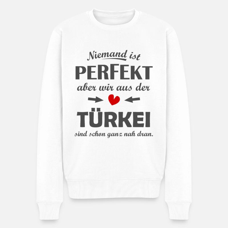 Perfekt aus der Türkei - Männer Premium Bio Pullover - Weiß