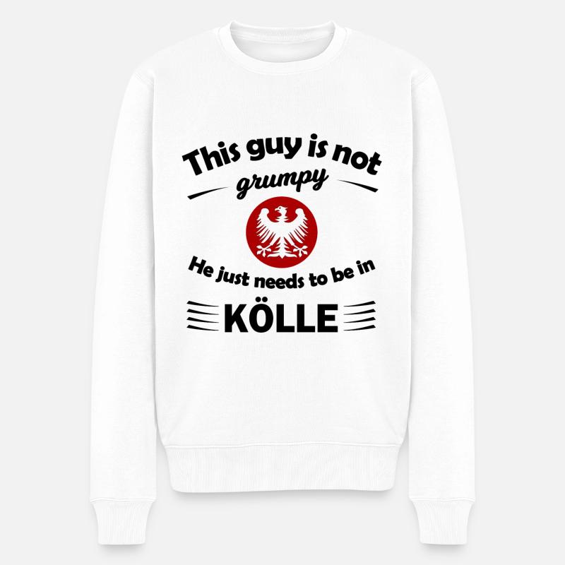 Kölle Kölle - Männer Premium Bio Pullover - Weiß