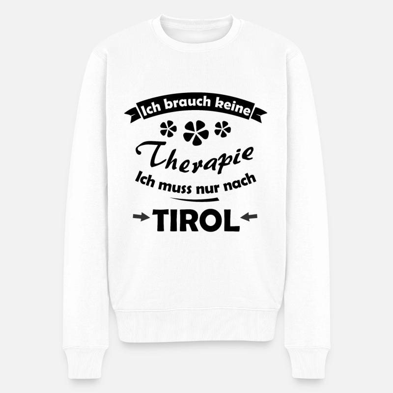 Heimweh nach Tirol - Männer Premium Bio Pullover - Weiß