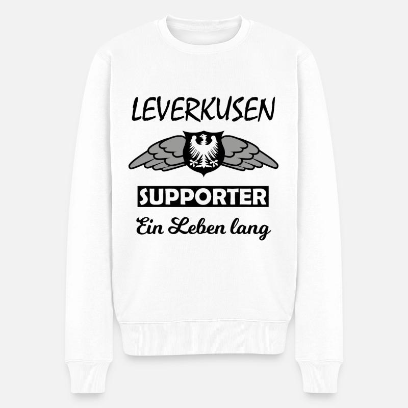 Leverkusen City - Männer Premium Bio Pullover - Weiß