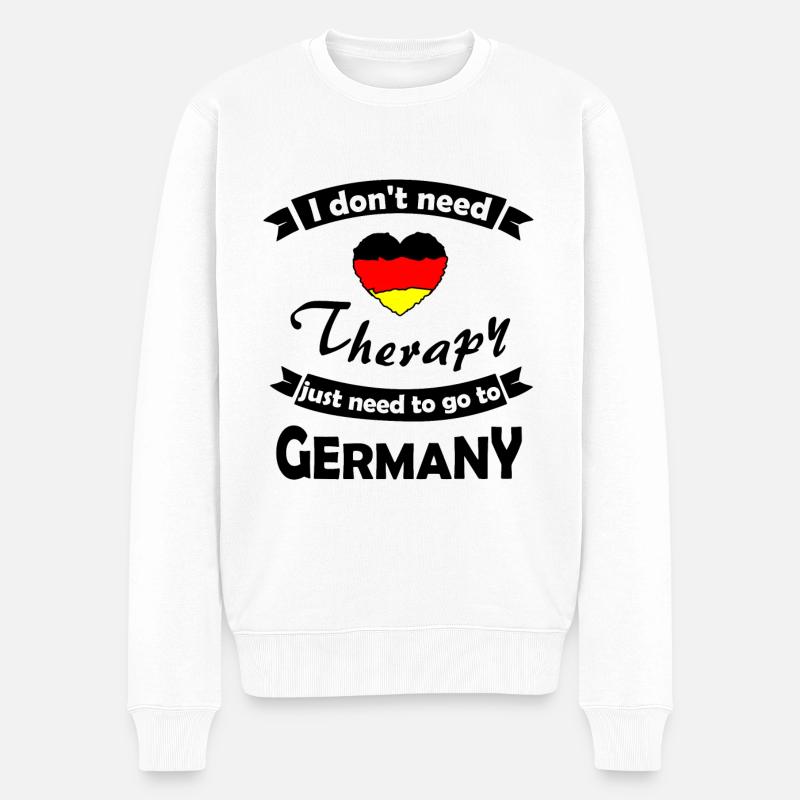 Zuhause in Germany - Männer Premium Bio Pullover - Weiß