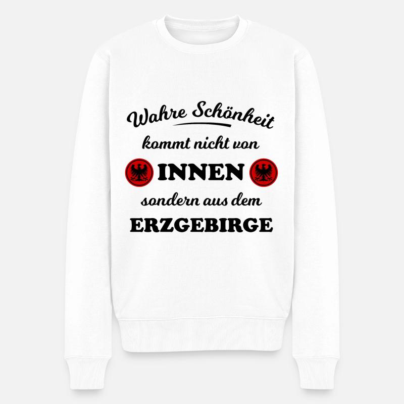 Erzgebirge - Männer Premium Bio Pullover - Weiß