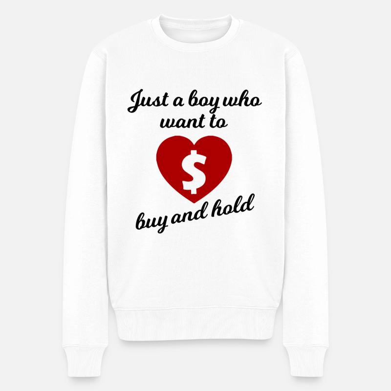 Der Aktien Liebhaber - Männer Premium Bio Pullover - Weiß