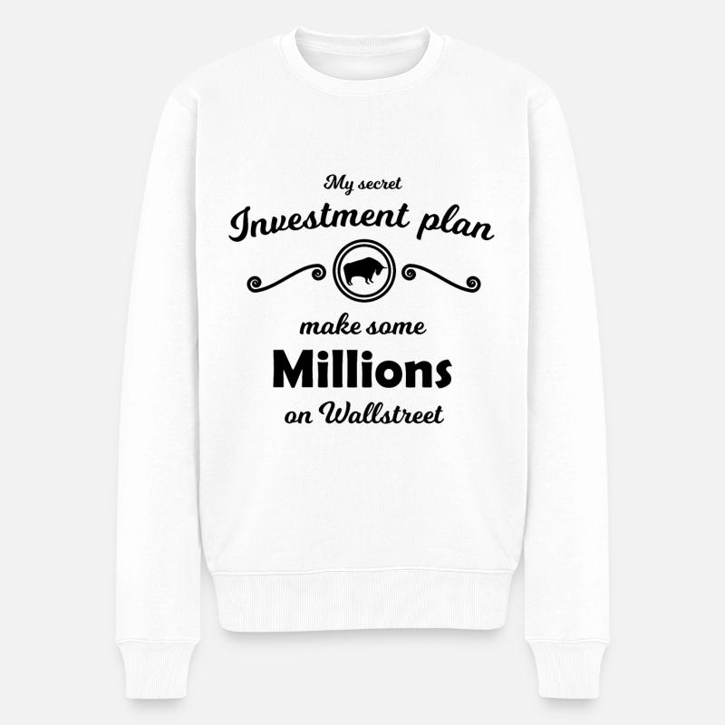 Der Börsen Investor - Männer Premium Bio Pullover - Weiß