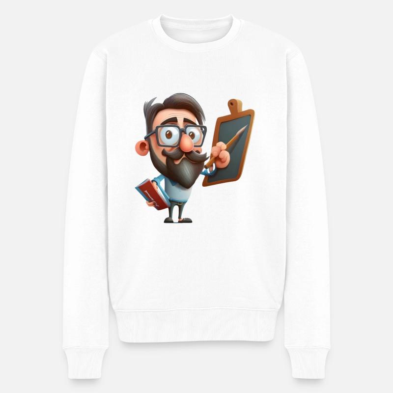 Die Zukunft gestalten - Männer Premium Bio Pullover - Weiß