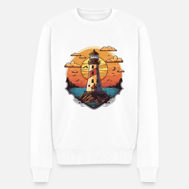 Lumière de guidage - Pull Premium bio Homme - blanc