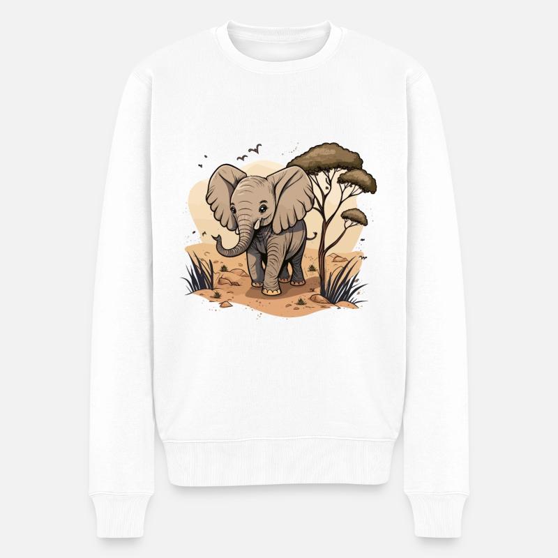 Géant de la savane - Pull Premium bio Homme - blanc