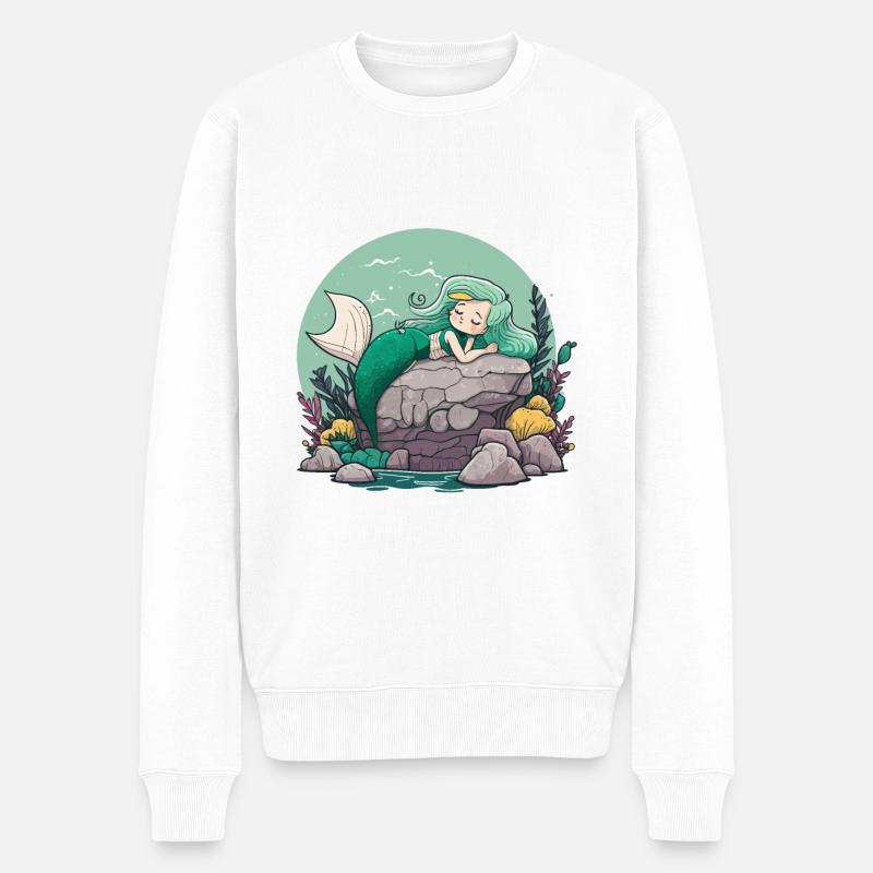 La Sirène des Océans - Pull Premium bio Homme - blanc
