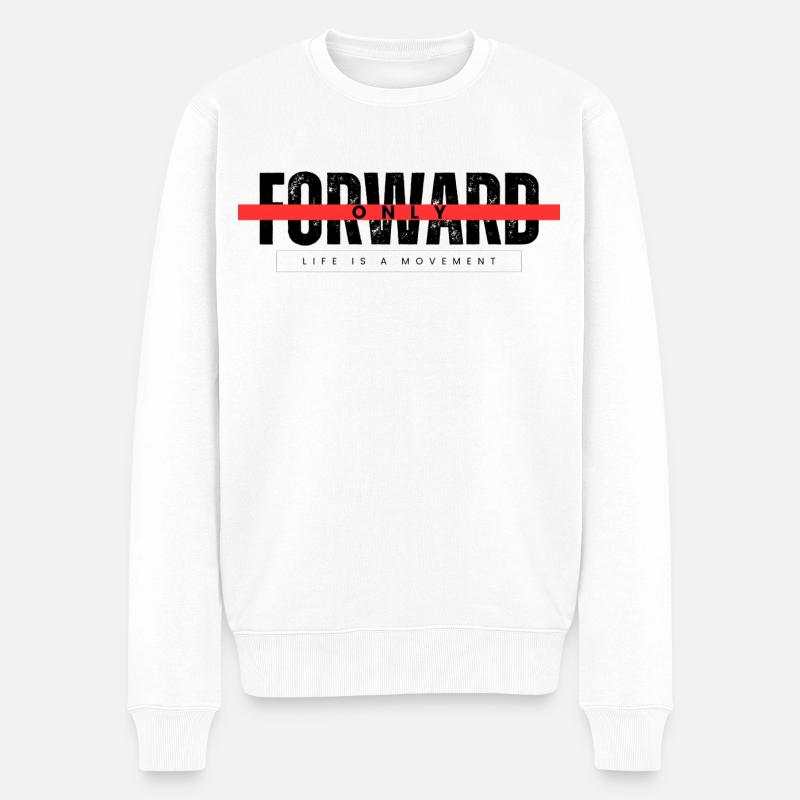 ONLY FORWARD - Männer Premium Bio Pullover - Weiß